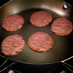 a cooked meatless burger patty.