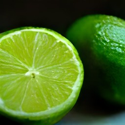 two lime halves.
