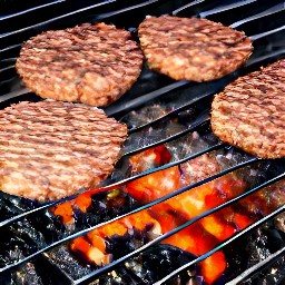 the beyond burger patties cooked on the grill for 7 minutes.