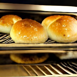 the pretzel burger buns toasted and heated for 2 minutes.