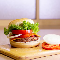 

Old School Beyond Burger is a vegan, nuts-free, eggs-free and lactose-free American burger that offers a delicious combination of ketchup, lettuce, red onions pickles and meatless burgers patties on scrumptious burger buns.