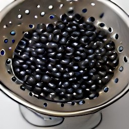 the black beans rinsed.