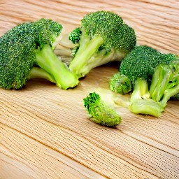 the broccoli is cut into florets.