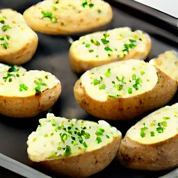 a dish with diced chives that has been set aside for 5 minutes.