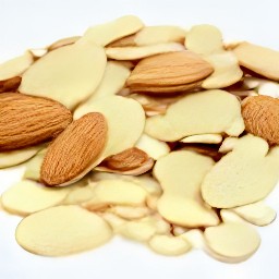 a pile of almond halves.