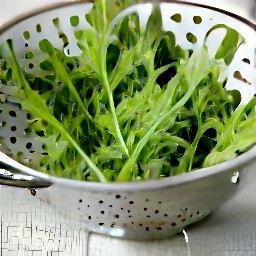clean arugula.