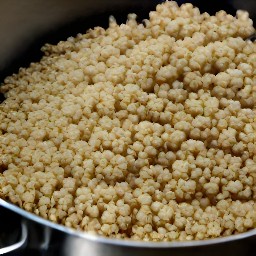 cooked quinoa.