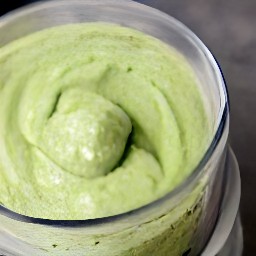 a smooth avocado sauce.