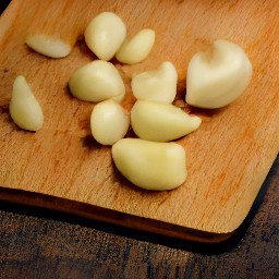 peeled garlic.