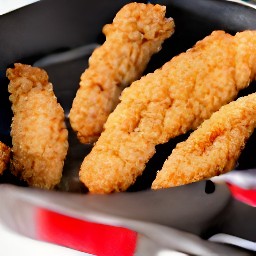 the chicken is now flipped over.