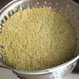 the cooked quinoa drained of any excess water.
