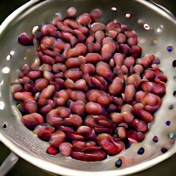 the kidney beans are drained.