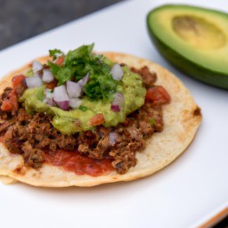 

Delicious, vegan Beyond Beef Potato Tacos are a nutritious dinner option! They're gluten-free, lactose-free, eggs-free and nut-free - made with beyond beef feisty crumbles, corn tortillas, tomatillos and avocados.