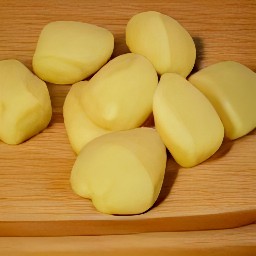 peeled potatoes.