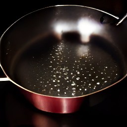 the pan will have 4 cups of boiling water in it.