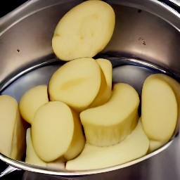 boiled potatoes.