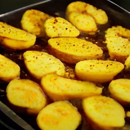 semi-roasted potatoes.