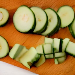 chopped shallots, basil, and zucchini, and peeled and chopped garlic.