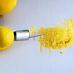 the zester will remove the lemon's outermost layer, which is full of flavorful oils.