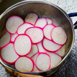 pickled radishes.