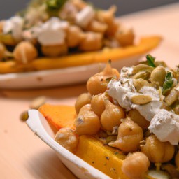 

This delicious and nutritious European-style lunch or dinner salad is gluten, egg, nut and soy free. It includes roasted butternut squash, fresh radishes and crumbled feta cheese.