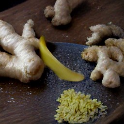 finely chopped ginger.