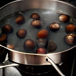 4 cooked chestnuts.