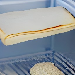 a chilled puff pastry that has been brushed with beaten eggs.