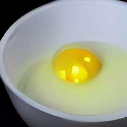 beaten eggs.