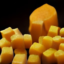the butternut squash is cut into dices, the sage is chopped, the shallots are chopped, and the mushrooms and garlic are peeled.