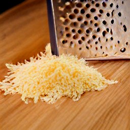 the parmesan cheese is grated.