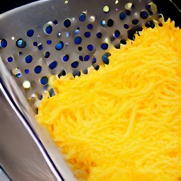 the cheddar cheese is grated.