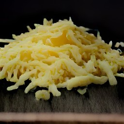 shredded parmesan and cheddar cheese.