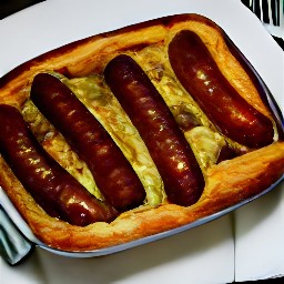 the heat is turned off and the roasting tin is removed from the oven.