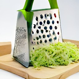 zucchini that has been grated with a box grater.