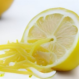 the zester will remove the lemon's outermost layer of peel, resulting in thin strips of lemon zest.