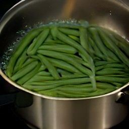 boiled green beans.