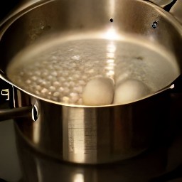 two boiled eggs.