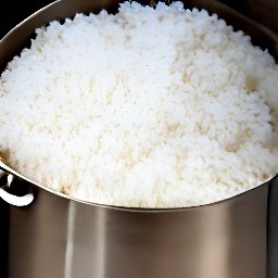 long grain rice that has been cooked for 20 minutes.