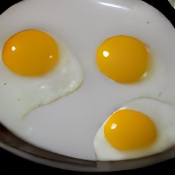 two fried eggs.