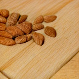 a chopped almond.
