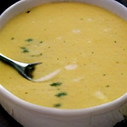 a creamy soup.
