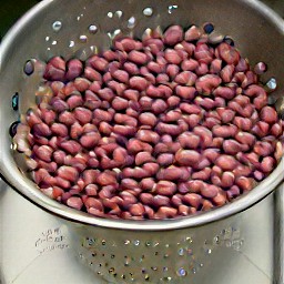kidney beans that have been rinsed in a colander.
