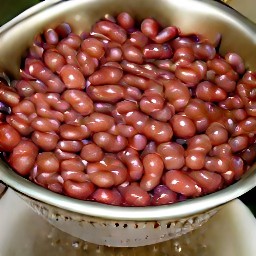 a can of drained red kidney beans.