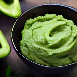 a mashed avocado mixture.