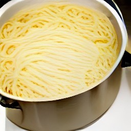 boiled spaghetti.