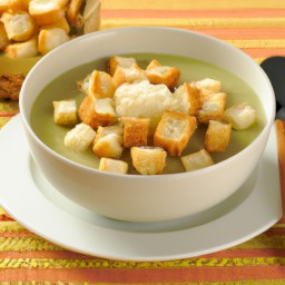 

Celery Soup is a delicious and nutritious dinner soup, made from celery sticks, potatoes, whole milk and bread - perfect for spring recipes without eggs, nuts or soy.