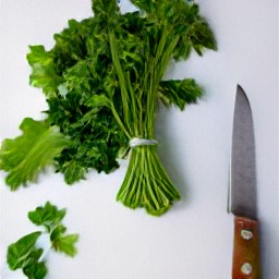 chopped parsley and spearmint.