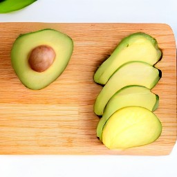 a sliced avocado.