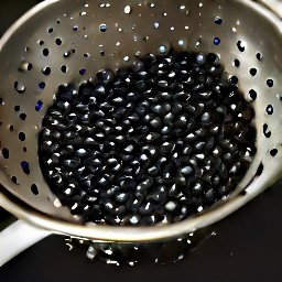 the black beans are drained.
